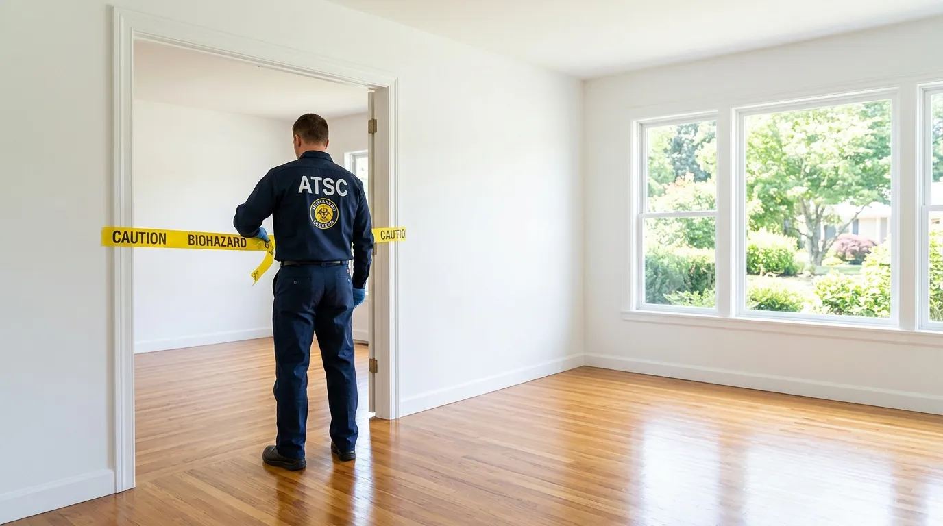 Certified biohazard cleanup crew performing Trauma Scene Cleanup in Corry